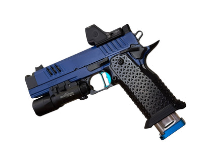 STACCATO CUSTOM XC WITH BLUE ATLAS TRIGGER AND GRIP 9MM RMR HD AND X300