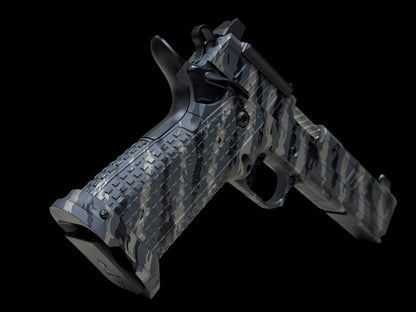 GUNCRAFTER HELLCAT X2 PORTED FULL SIZE 5” TIGER STRIPE CAMO GRAY. OPTIC READY