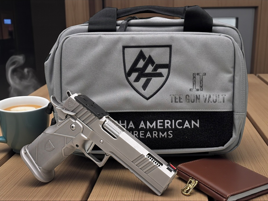 ALPHA AMERICAN WAR FIGHTER 5” GOV PORTED OPTIC READY ALUMINUM GRIPS 9MM