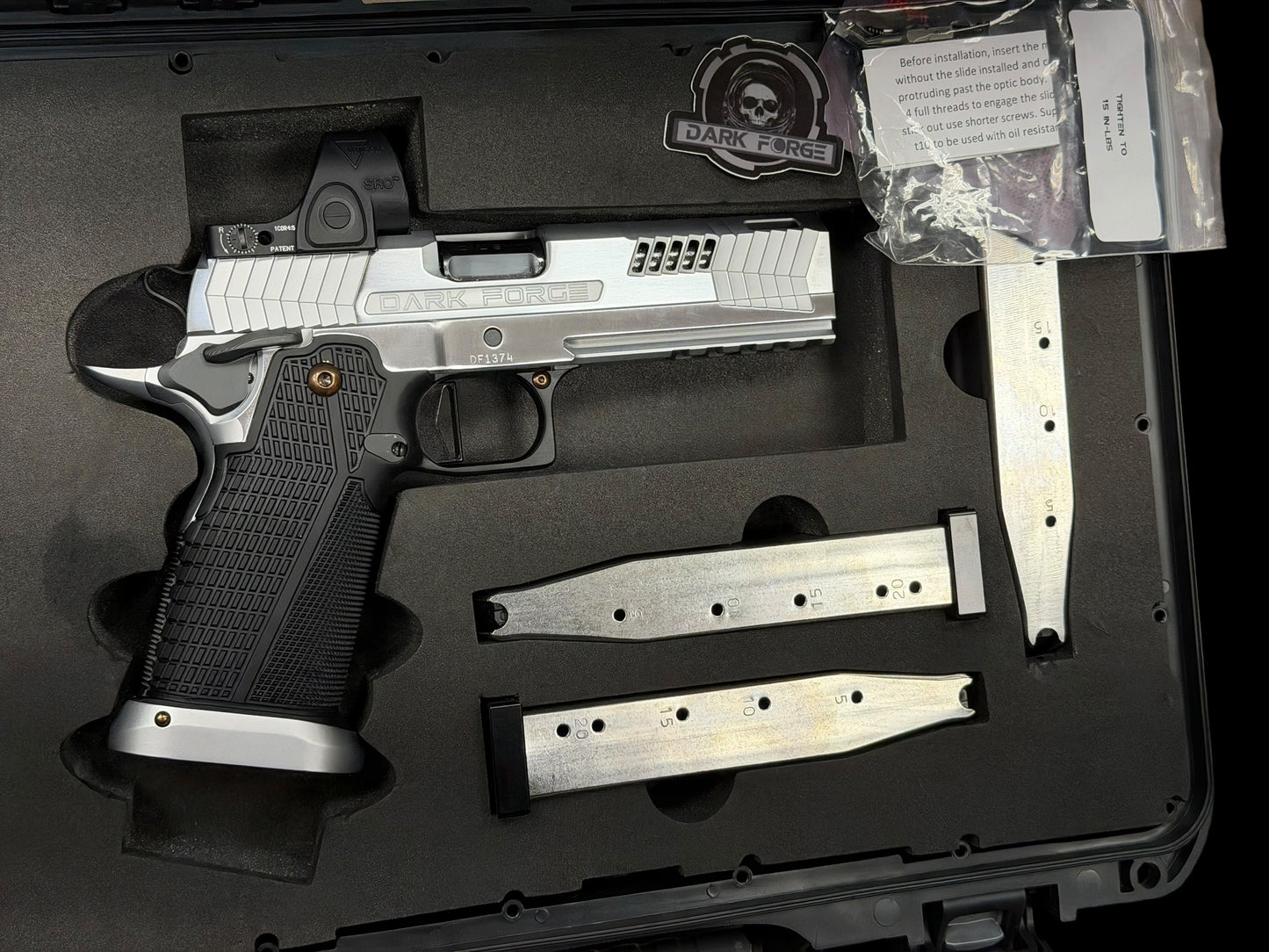 DARK FORGE WRAITH PORTED 4.6” HARD CHROME FINISH WITH TRIJICON SRO