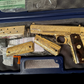 COLT CUSTOM 1911 GOVERNMENT .45 ACP FULLY ENGRAVED 24K PLATED WITH 2 GRIPS