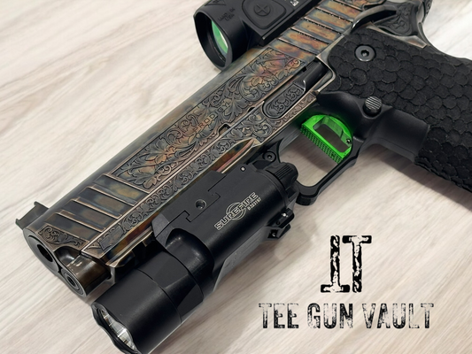 SPRINGFIELD PRODIGY 5” FULLY ENGRAVED CASE HARDENED WITH SRO , X300 , INFINITY TRIGGER