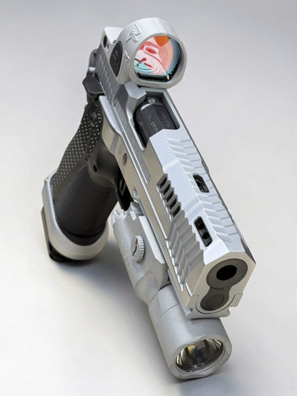 DARK FORGE CUSTOM WRAITH PORTED 4.6” BRUSHED CHROME WITH MATCHING SILVER SRO & X300