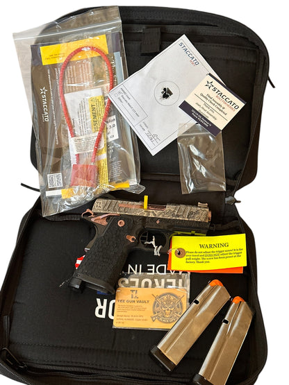 STACCATO CS CUSTOM “BLACK OPS” 3.5” PORTED SILVER/ROSE GOLD PVD (PRE OWNED MINT)