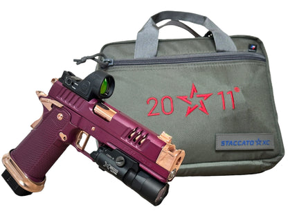 STACCATO CUSTOM XC CHERRY BLACK / ROSE GOLD ALUMINUM GRIPS SRO AND X300