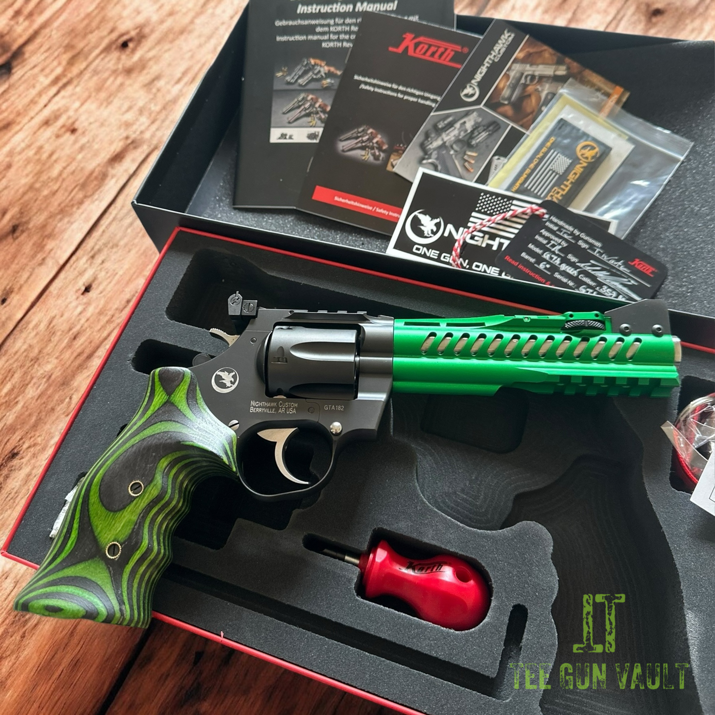 NIGHTHAWK CUSTOM KORTH REVOLVER SUPER SPORT GTA GREEN .357 MAG