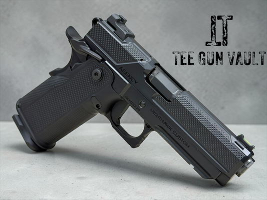 NIGHTHAWK CUSTOM DOUBLE AGENT DS 4.25” OPTIC READY BLACK DLC  COMMANDER AMBI SAFETY 9MM