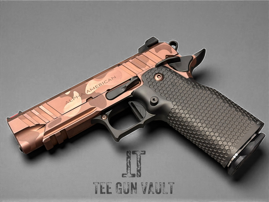 ALPHA AMERICAN AAF4 COMMANDER PORTED 9MM POLISHED ROSE GOLD PVD IOS CUT
