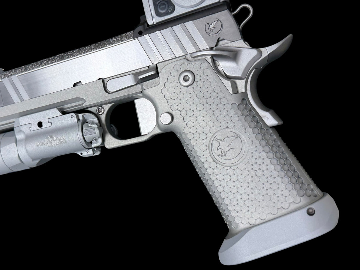 NIGHTHAWK CUSTOM TRS COMP POLISHED SILVER WITH MATCHING ACRO P2 & X300