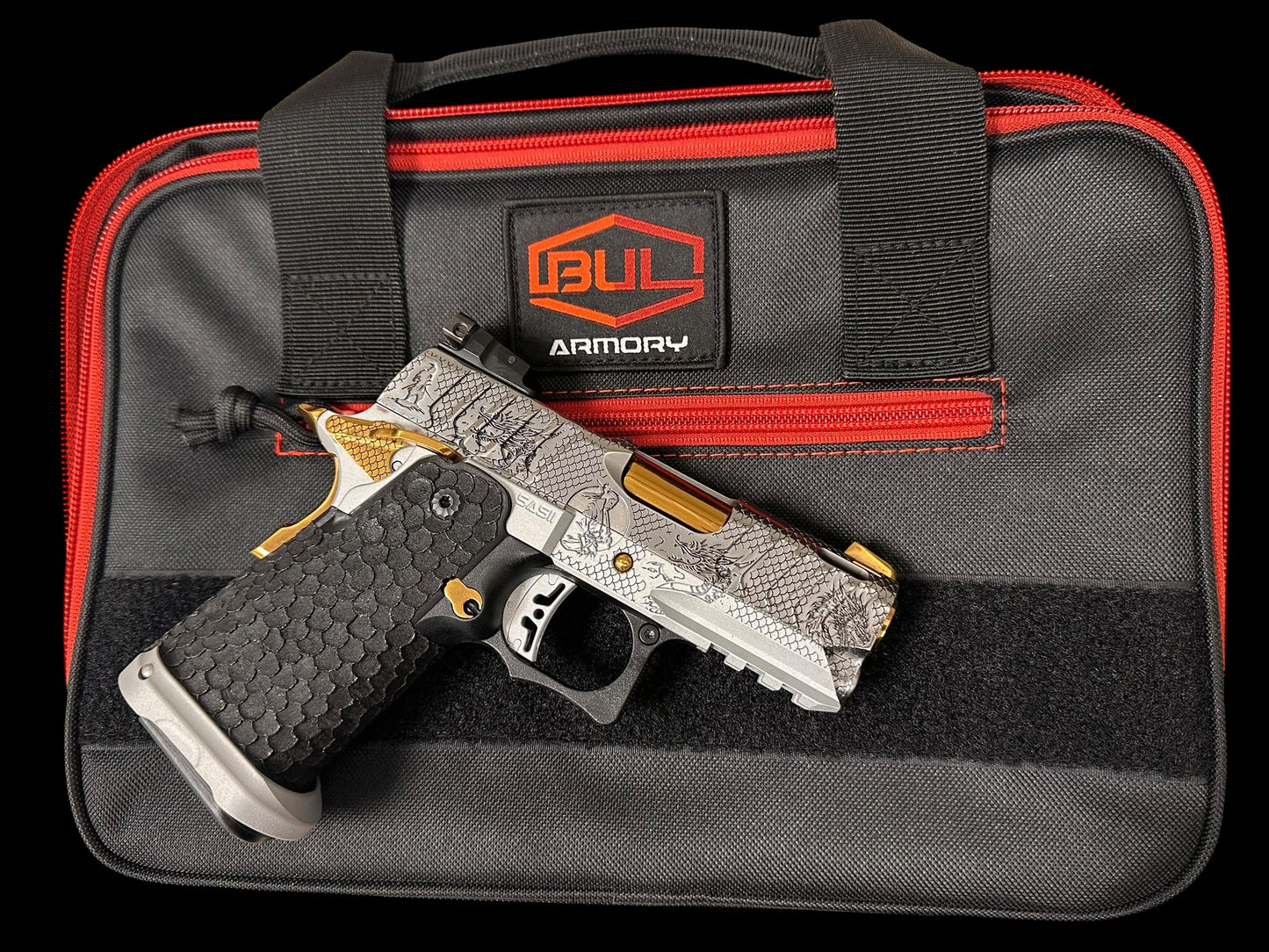 BUL ARMORY SAS II ULTRALIGHT PRO 2 PORTED “SAMURAI” 3.25” SILVER/COPPER PVD FINISH
