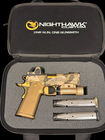 NIGHTHAWK CUSTOM TRS COMMANDER PORTED “BLACK OPS” 1 OF 1 WITH RMR AND TLR1 9MM