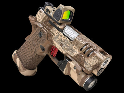 STACCATO CS “BLACK OPS” PORTED 3.5” X SERIES MULTICAM WITH TRIJICON RMR AND TLR7