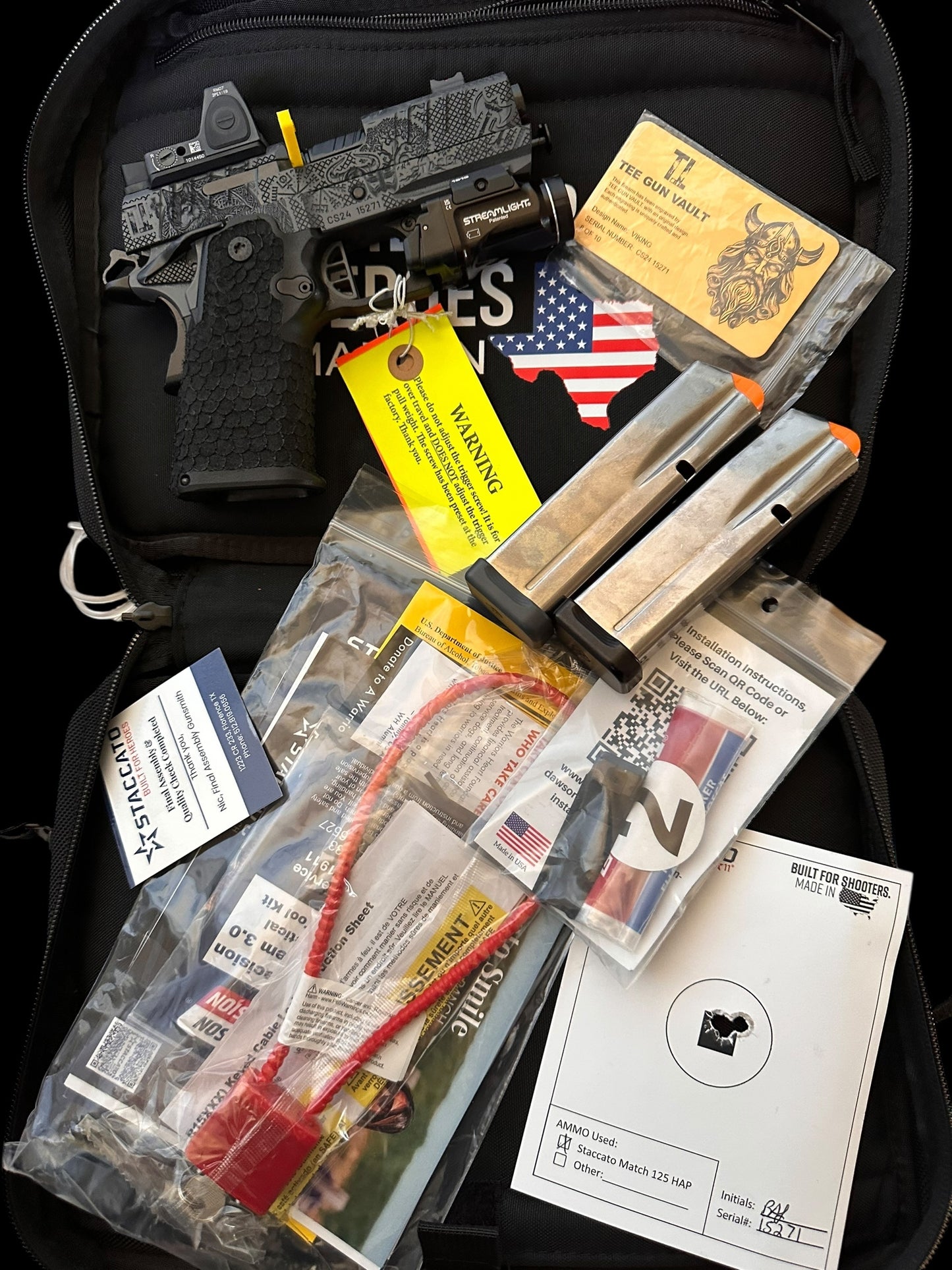 STACCATO CUSTOM CS “VIKING” PORTED 3.5” DLC BARREL WITH RMR AND TLR7 FLASHLIGHT