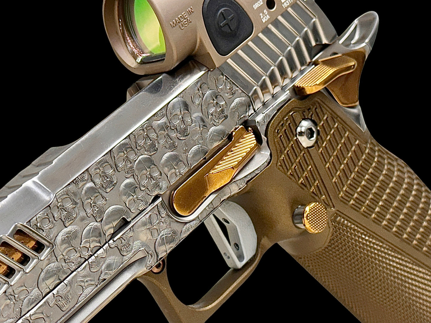 DARK FORGE WRAITH “VITA FINITA” POLISHED SILVER/COPPER FINISH WITH BRONZE SRO 4.6” PORTED 9MM