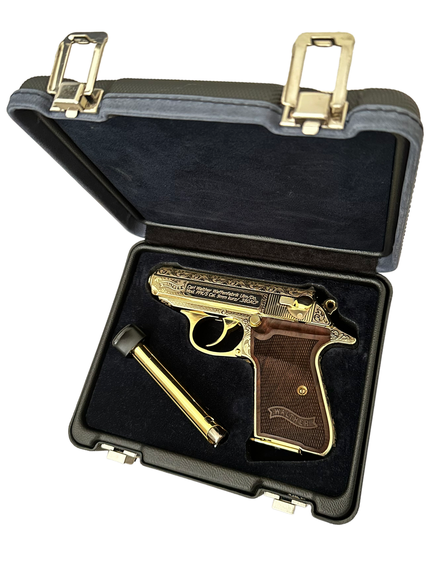 WALTHER PPK/S FULLY ENGRAVED AND 24K GOLD PLATED