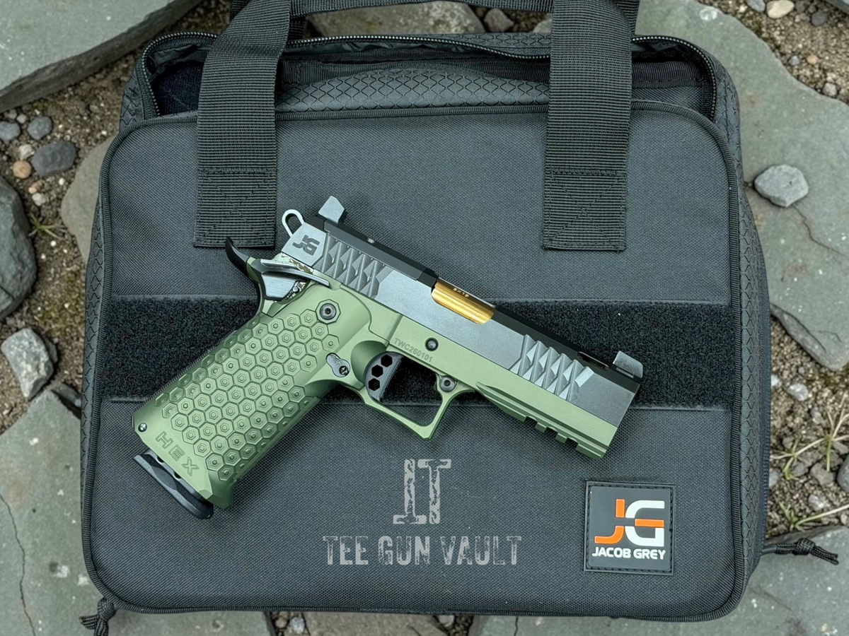 JACOB GREY HEX DUTY GREEN 4.25” PORTED ROSE GOLD BARREL 9mm