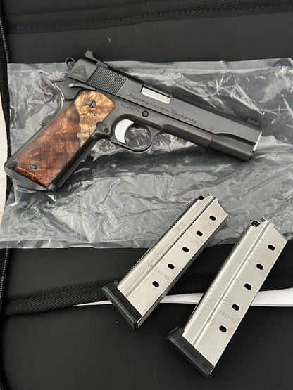 ALCHEMY CUSTOM WEAPONRY 1911 PRIME ELITE GOVERMENT 5” UPGRADED WOOD GRIPS .38 SUPER