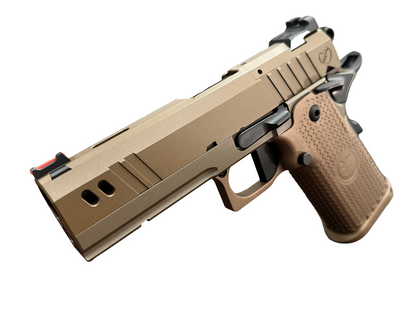 NIGHTHAWK CUSTOM BDS9 COMMANDER 4.25” SANDHAWK FINISH WITH NIGHT FIGHTER KNIFE 9MM