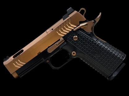 GUNCRAFTER INDUSTRIES X3 POLARA PORTED OFFICER FRAME IN POLISHED COPPER FINISH OPTIC READY 9MM