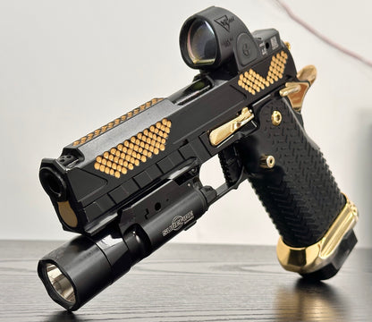 COMBAT PRECISION M5 CUSTOM 2011 PORTED WITH TRIJICON SRO & X300 9MM (Pre owned)