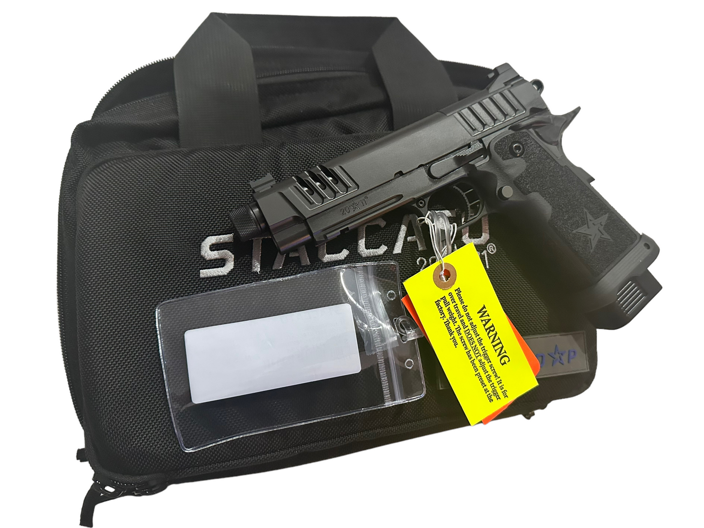 2011 STACCATO P OPTIC READY DLC 5” THREADED WITH 3 mags 9MM STI PISTOL