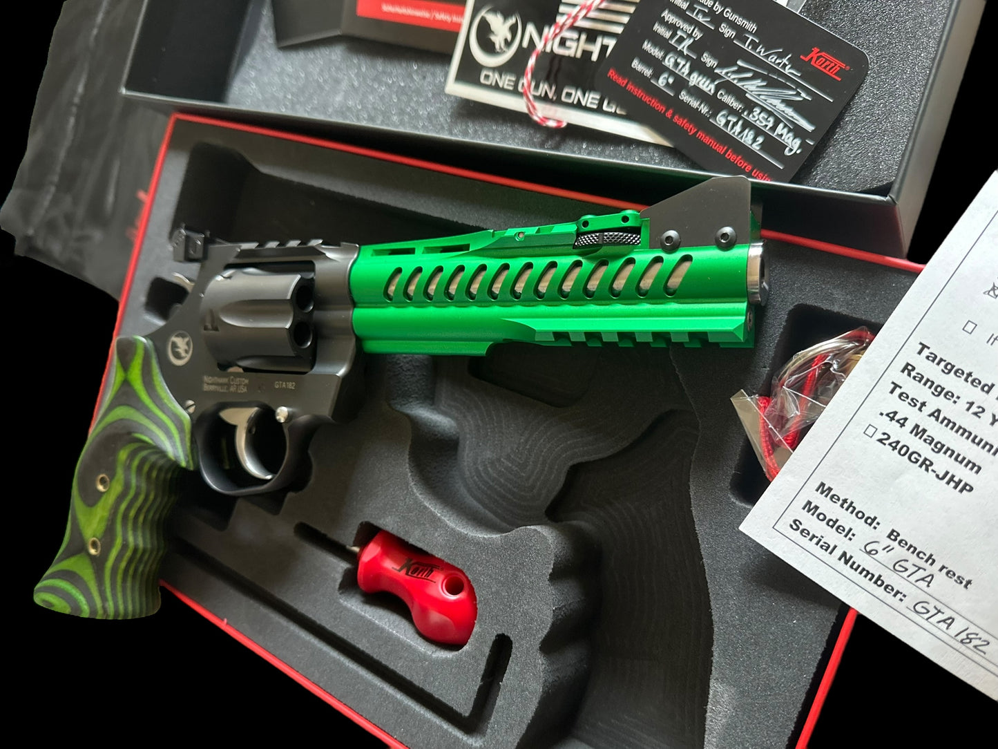 NIGHTHAWK CUSTOM KORTH REVOLVER SUPER SPORT GTA GREEN .357 MAG