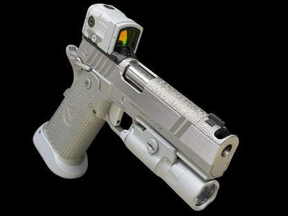NIGHTHAWK CUSTOM TRS COMP POLISHED SILVER WITH MATCHING ACRO P2 & X300