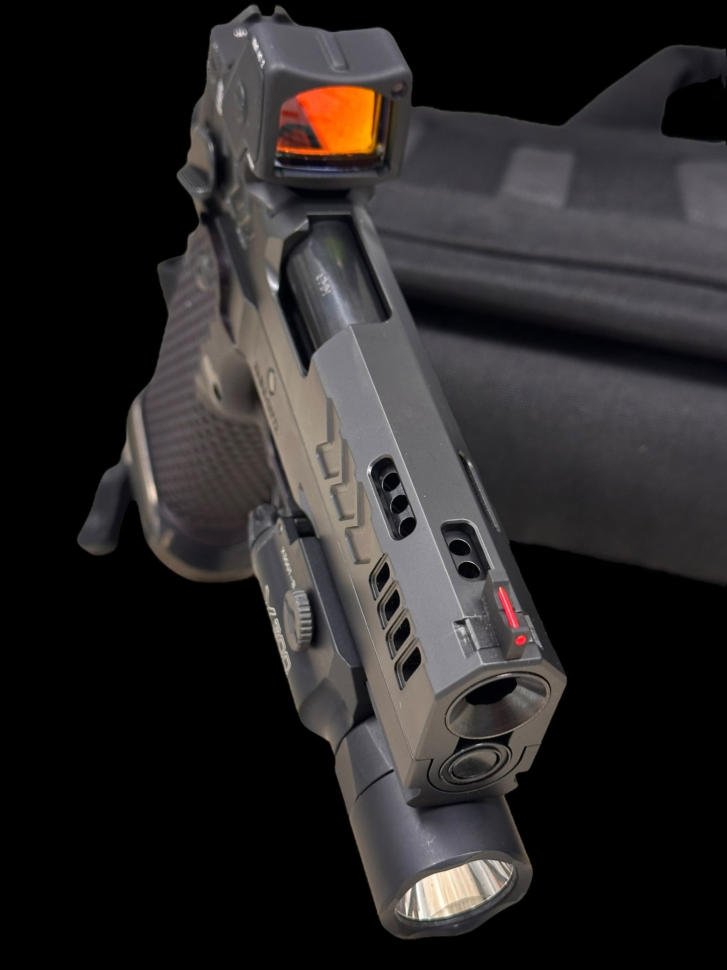 CNC GUNWORKS “AKIRA” 4.6” PORTED DOUBLE STACK IN 9MM (optic and light not included)