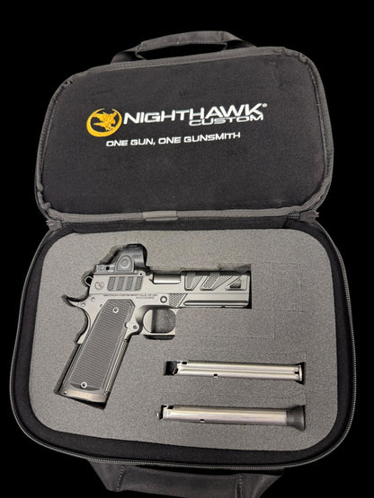 NIGHTHAWK CUSTOM ALPHA HAWK single stack COMMANDER 9MM PORTED OPTIC READY WITH TRIJICON SRO GREEN