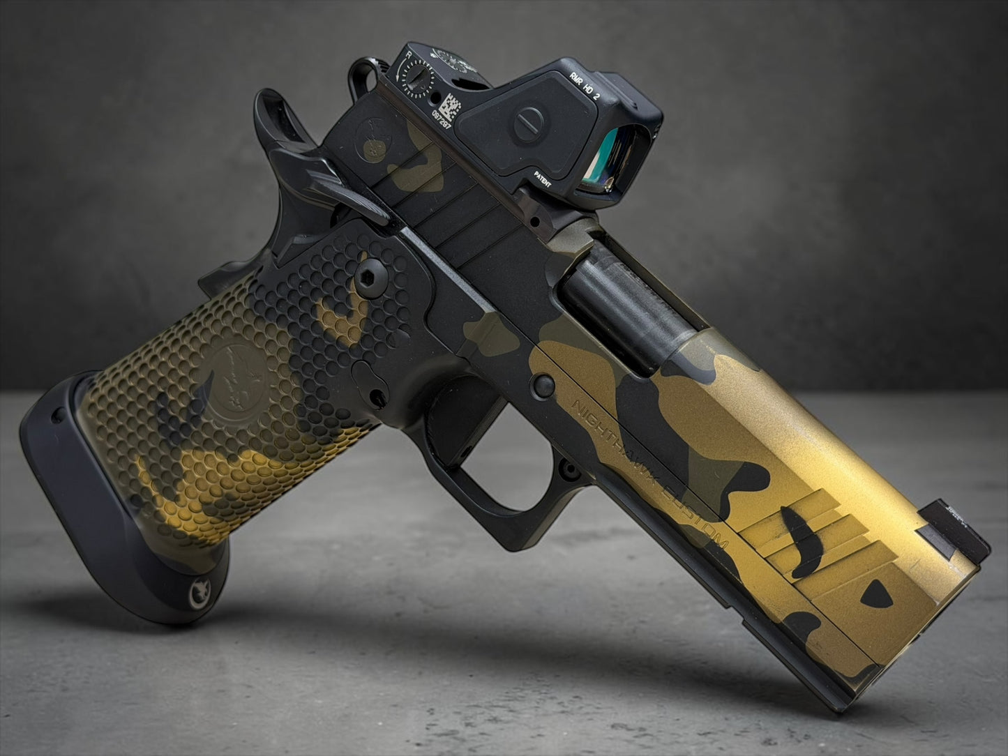 NIGHTHAWK CUSTOM TRS COMMANDER HALO 9MM WITH RMR HD AND MAGWELL (PRE OWNED)