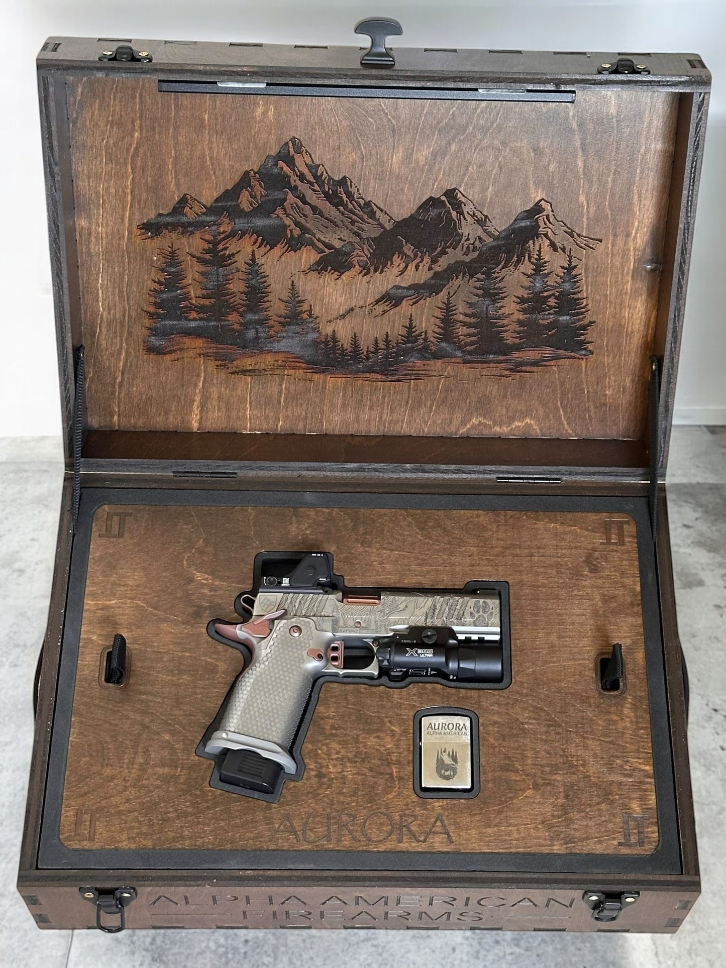 ALPHA AMERICAN “AURORA” PORTED 5” GOV ALL STEEL COLLECTOR LIMITED EDITION 20 UNITS. 9MM