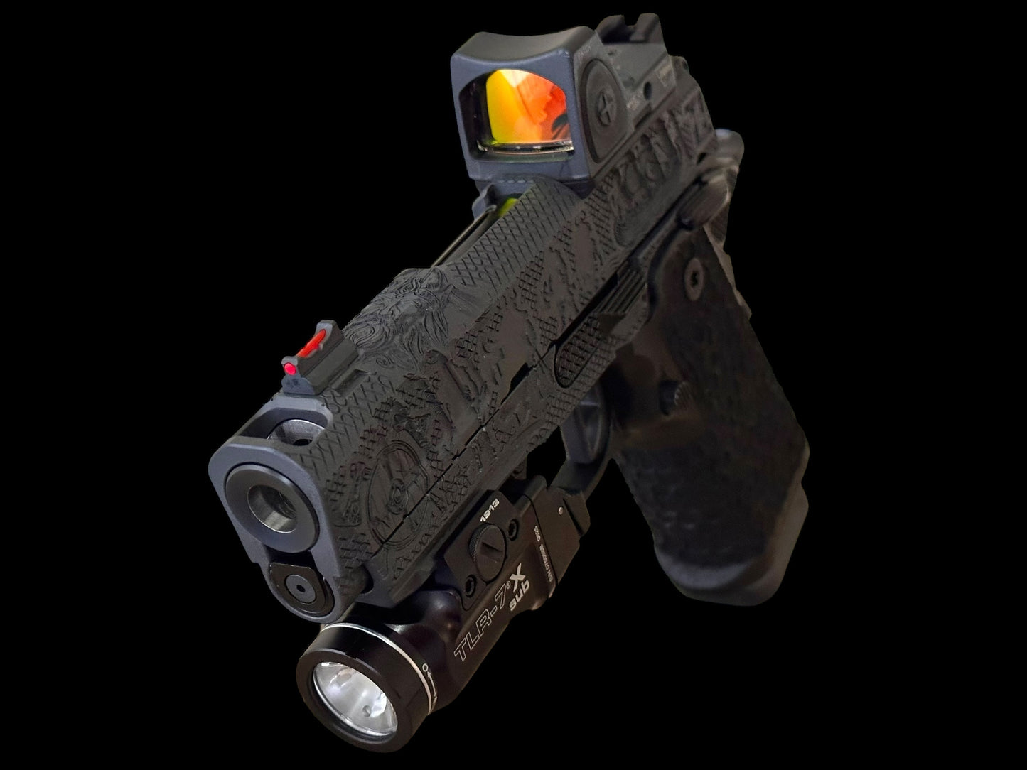 STACCATO CUSTOM CS “VIKING” PORTED 3.5” DLC BARREL WITH RMR AND TLR7 FLASHLIGHT