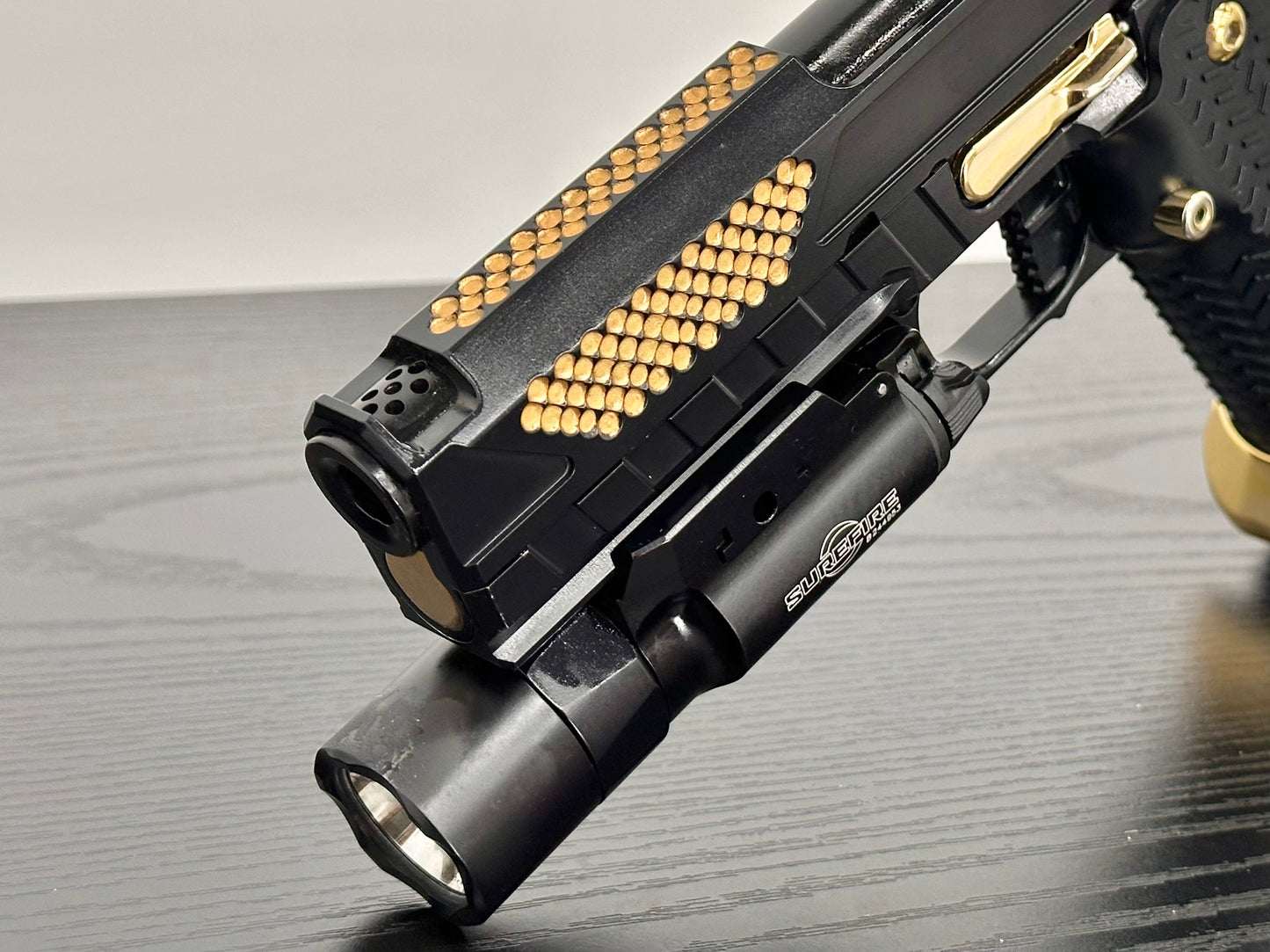 COMBAT PRECISION M5 CUSTOM 2011 PORTED WITH TRIJICON SRO & X300 9MM (Pre owned)