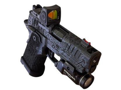 STACCATO CUSTOM CS “VIKING” PORTED 3.5” DLC BARREL WITH RMR AND TLR7 FLASHLIGHT