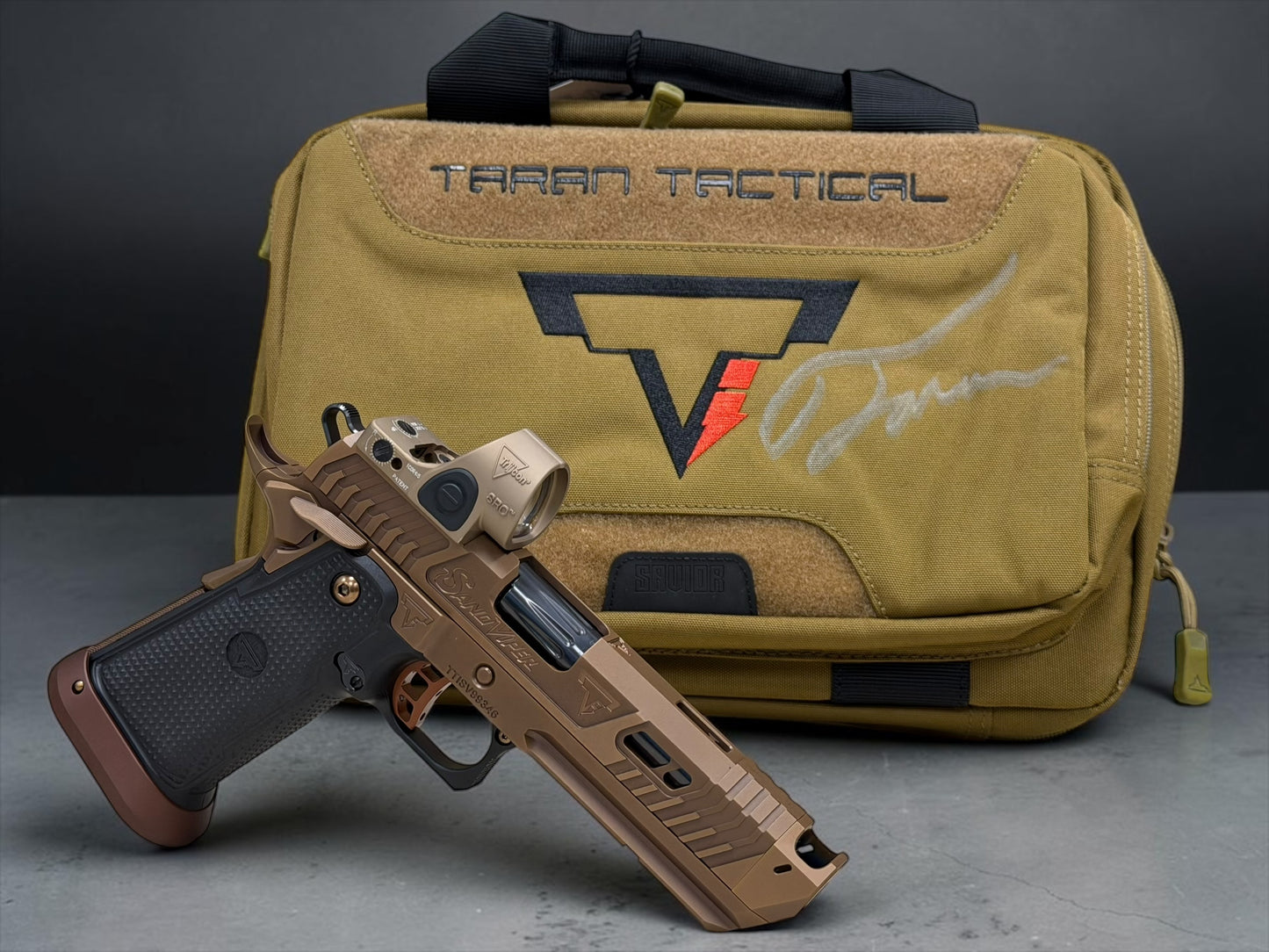TARAN TACTICAL SAND VIPER 2011 NEW BARREL 9MM WITH TAN SRO.