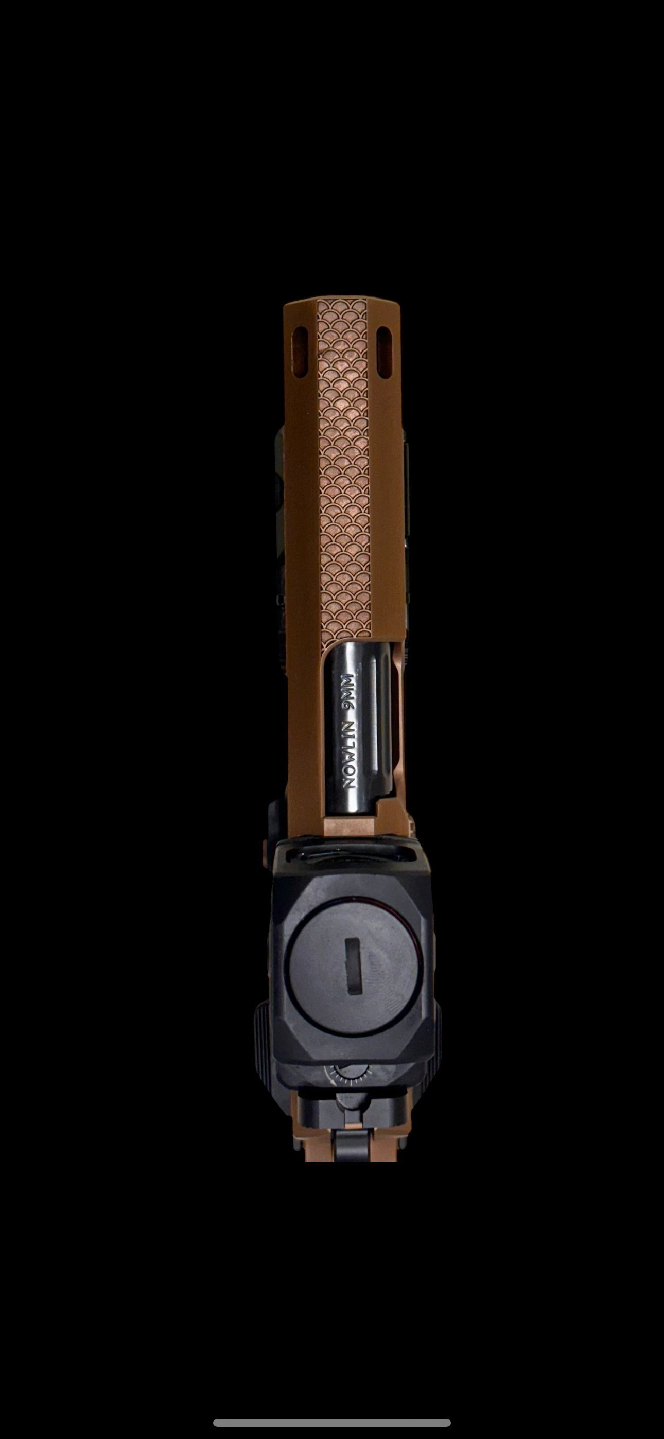 ALPHA AMERICAN “RAPTOR” 3.75” V PORTED BULL BARREL WITH ALUMINUM GRIPS, AIMPOINT ACRO AND TLR7 FLASHLIGHT (PROTOTYPE)