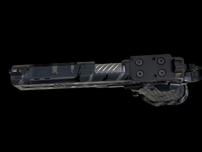 GUNCRAFTER HELLCAT X2 PORTED FULL SIZE 5” TIGER STRIPE CAMO GRAY. OPTIC READY