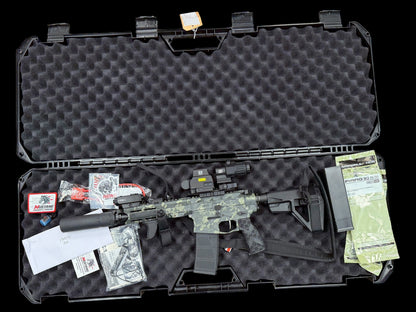 MUSTANG ARMAMENT 5.56 “CHESTY” GREY CAMO 8” CUSTOM BILLET.