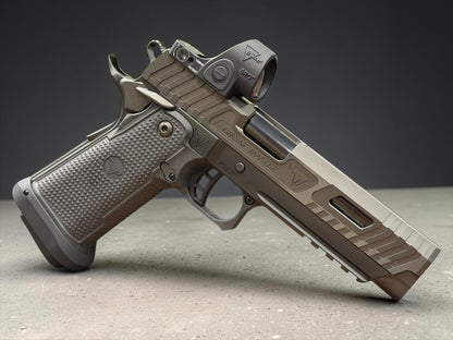 TARAN TACTICAL COMBAT MASTER 5” BLACKOUT LIMITED EDITION WITH TRIJICON SRO