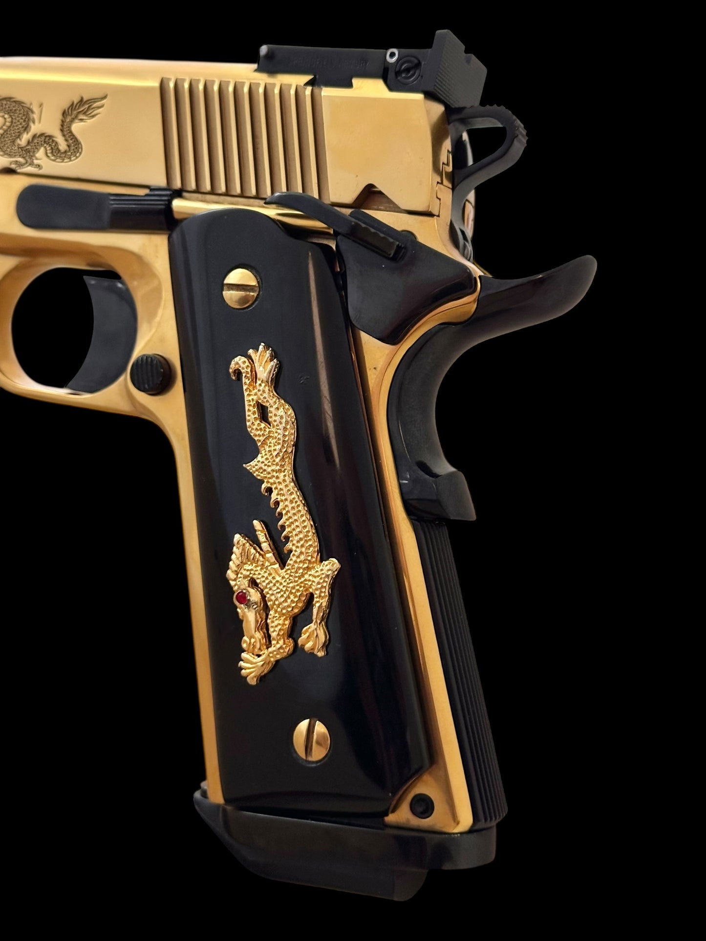 SPRINGFIELD ARMORY V12 PORTED “FACE OFF” CASTOR TROY IN GOLD NITRIDE FINISH (PRE OWNED)