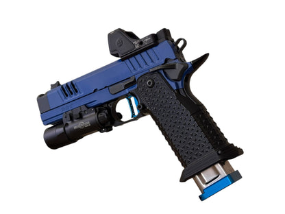 STACCATO CUSTOM XC WITH BLUE ATLAS TRIGGER AND GRIP 9MM RMR HD AND X300