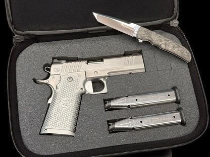 NIGHTHAWK CUSTOM TRS COMMANDER “ICEMAN” SAND HAWK SERRATED OPTIC CUT DOUBLE STACK