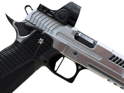 DARK FORGE WRAITH PORTED 4.6” BRUSHED CHROME FINISH WITH TRIJICON SRO (please read description)