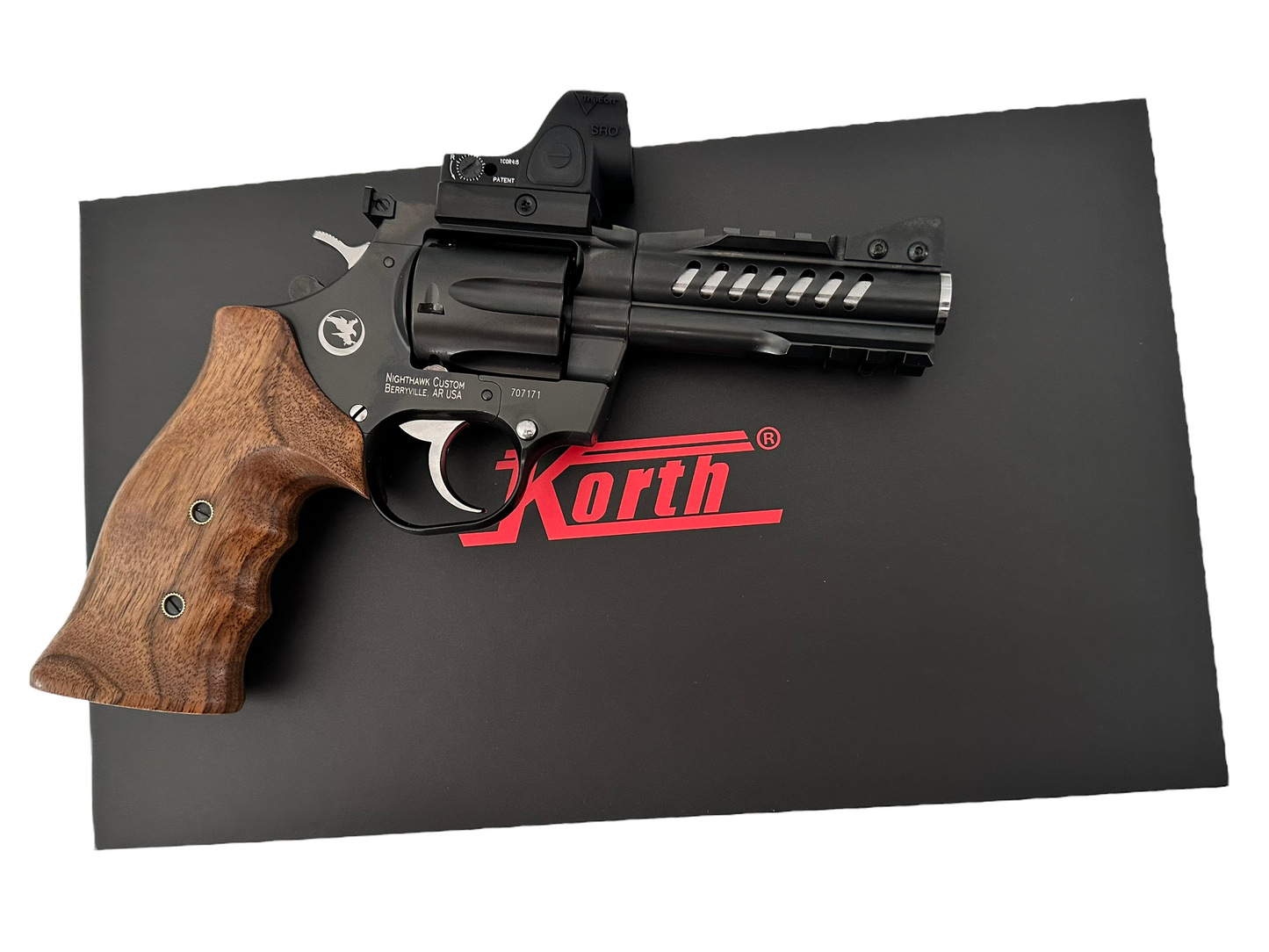 NIGHTHAWK CUSTOM KORTH RANGER 4” REVOLVER WITH PIC OPTIC PLATE (OPTIC NOT INCLUDED)