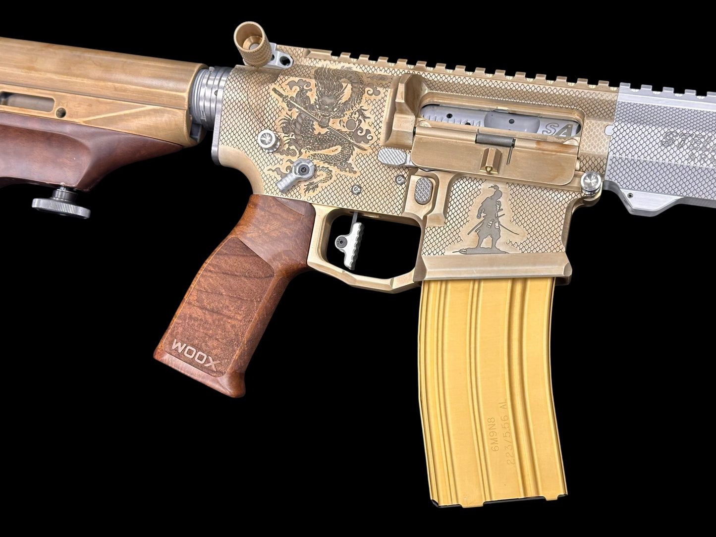 STELLAR ARMS 1 OF 1 “SAMURAI” EXECUTIVE RIFLE 5.56 WITH ART WORK MATCHING SAMURAI MASK