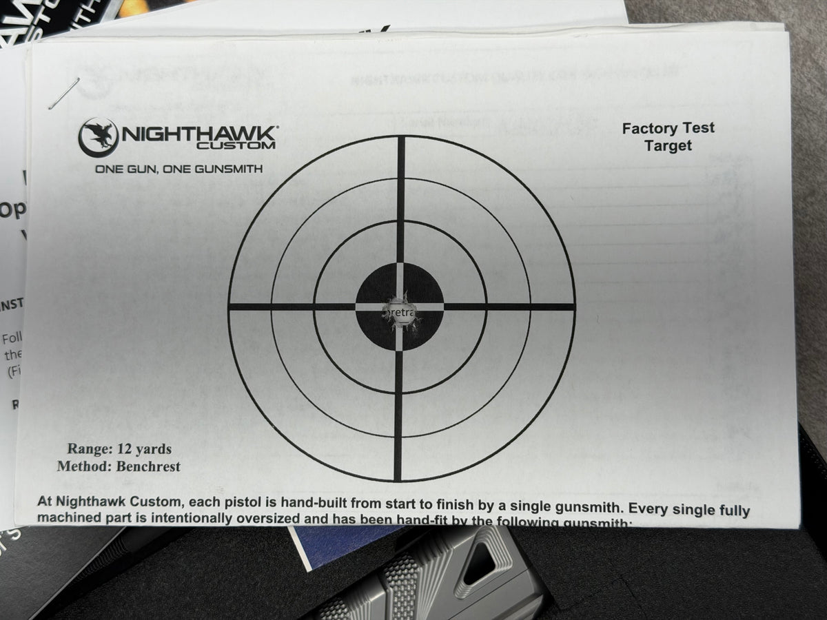 NIGHTHAWK CUSTOM ALPHA HAWK SINGLE STACK COMMANDER 9MM PORTED ((OPTIC NOT INCLUDED))