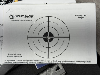 NIGHTHAWK CUSTOM ALPHA HAWK SINGLE STACK COMMANDER 9MM PORTED ((OPTIC NOT INCLUDED))