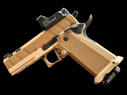 COSAINT ARMS HAVOC PORTED TAN DOUBLE STACK WITH MERCURY REFLEX OPTIC (pre owned) unfired