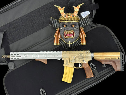 STELLAR ARMS 1 OF 1 “SAMURAI” EXECUTIVE RIFLE 5.56 WITH ART WORK MATCHING SAMURAI MASK