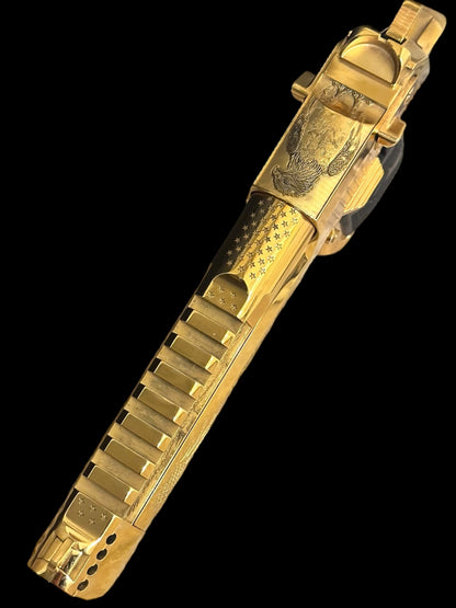 MAGNUM RESEARCH CUSTOM DESERT EAGLE POLISHED 24K GOLD PLATED FINISH 50AE